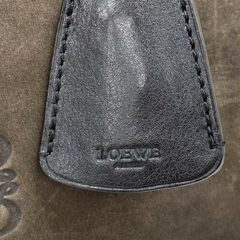 棕色 絨面革 Origami Cubo 兩用包【LOEWE 羅威】-5