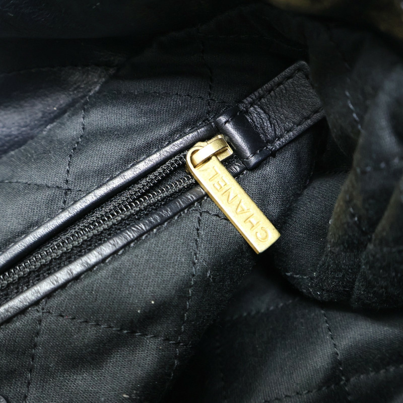 黑色 菱格紋 牛皮 22中號 肩背包【CHANEL 香奈兒】 AS3261-16