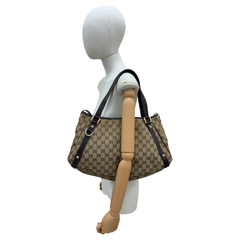 棕色 GG 帆布 肩背包【GUCCI 古馳】 130736-5