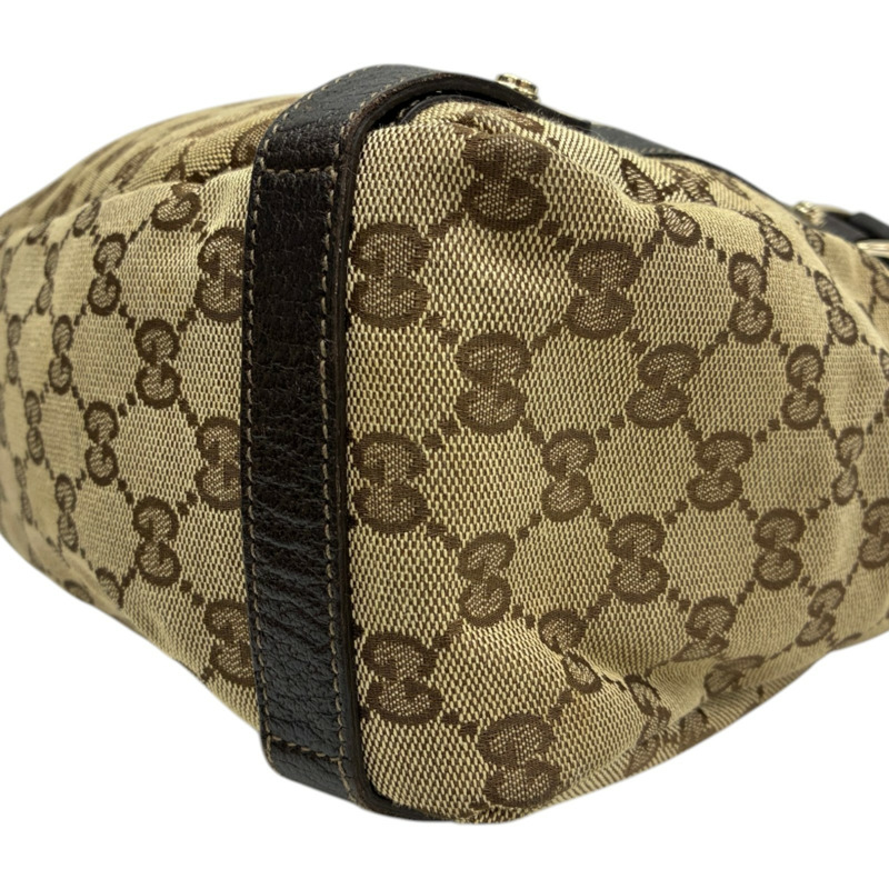 棕色 GG 帆布 肩背包【GUCCI 古馳】 130736-7