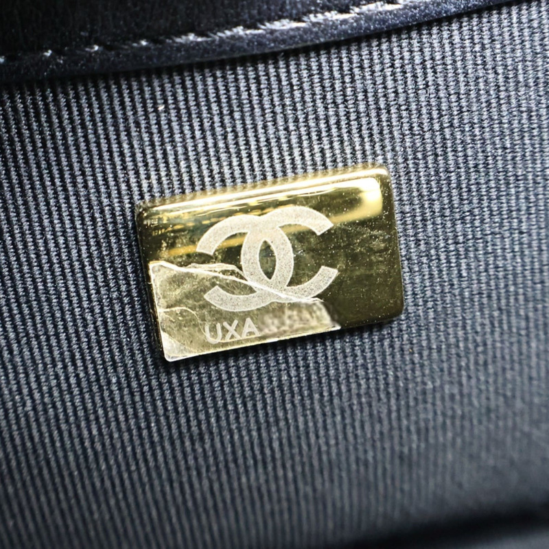 黑色羊皮 Vanity 鍊帶 肩背包【CHANEL 香奈兒】 AS2877-5