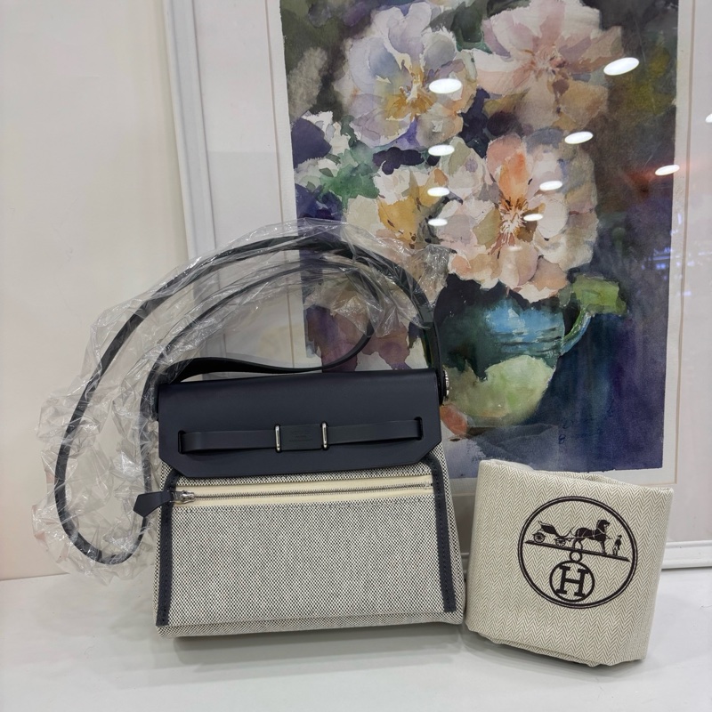 Hermes 愛馬仕 mini herbag 石墨灰熊貓 全新 K刻-1