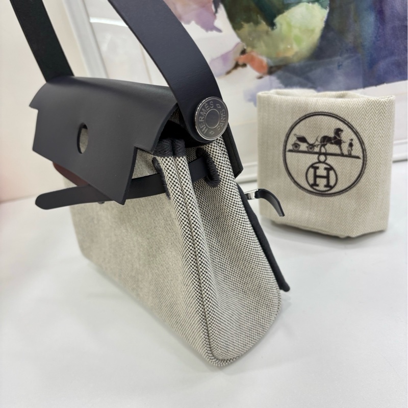 Hermes 愛馬仕 mini herbag 石墨灰熊貓 全新 K刻-3