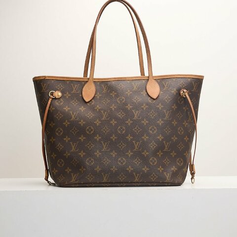 二手Lv neverfull mm老花托特包