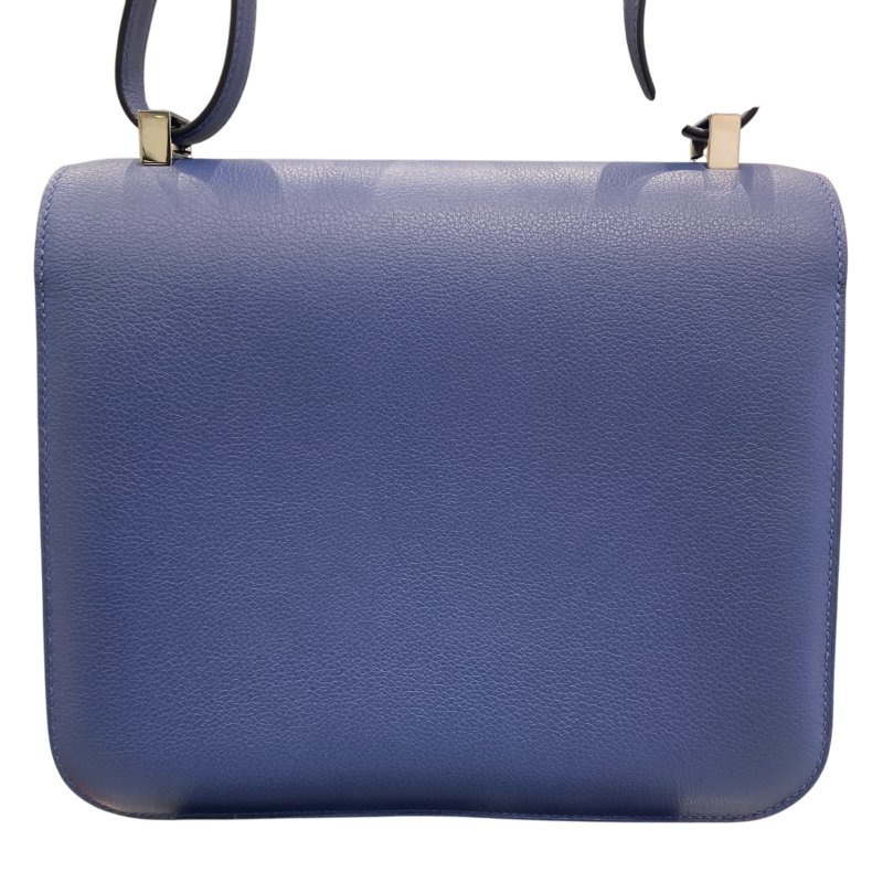 HERMES 愛馬仕 CONSTANCE 24  藍色 皮革 銀釦-1