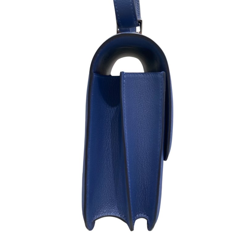 HERMES 愛馬仕 CONSTANCE 24  藍色 皮革 銀釦-2
