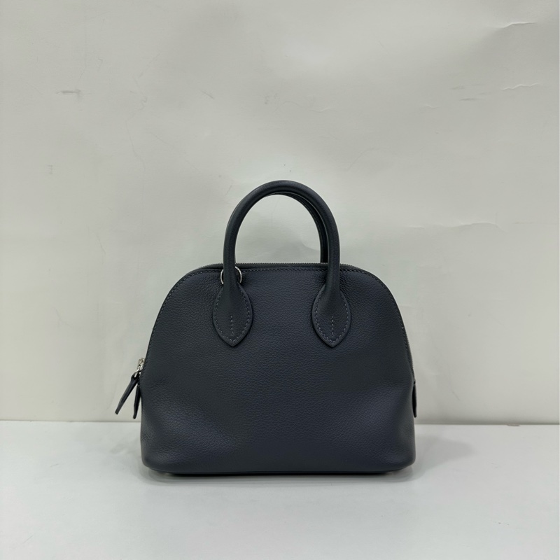愛馬仕mini bolide evercolor皮石板灰銀扣W刻25年購證-2