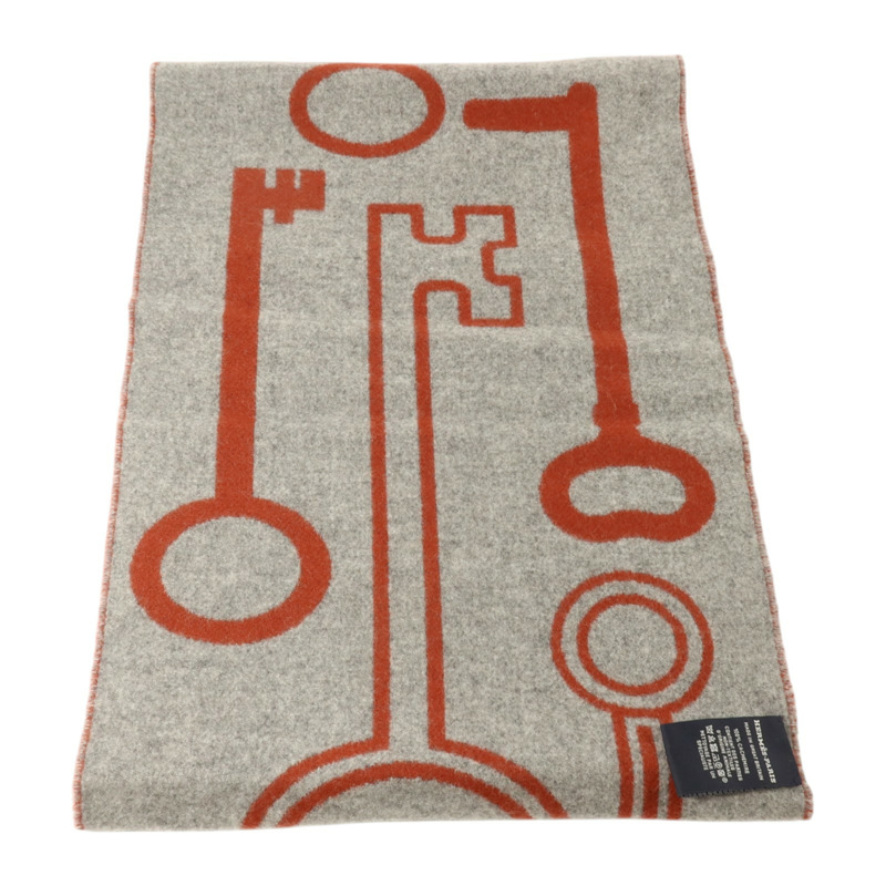 HERMES 羊絨Casaque Porte-Clefs Scarf 160x30cm圍巾-3