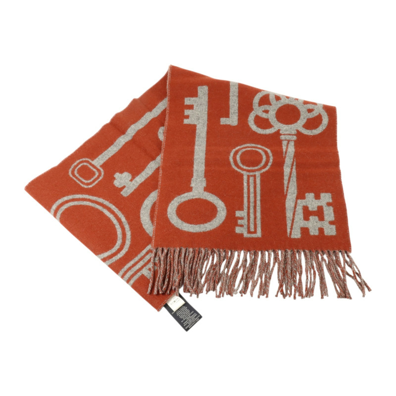 HERMES 羊絨Casaque Porte-Clefs Scarf 160x30cm圍巾-4