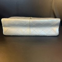 CHANEL 香奈兒 銀色2.55中號單肩斜挎鏈條包 15開-4