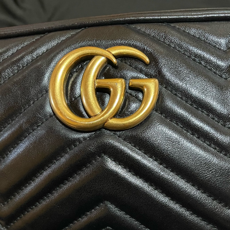 Gucci MARMONT馬夢系列金釦黑相機包-2
