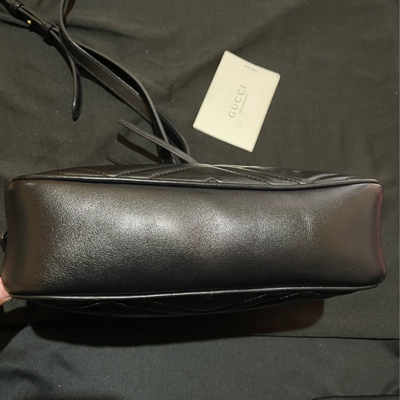 Gucci MARMONT馬夢系列金釦黑相機包-7