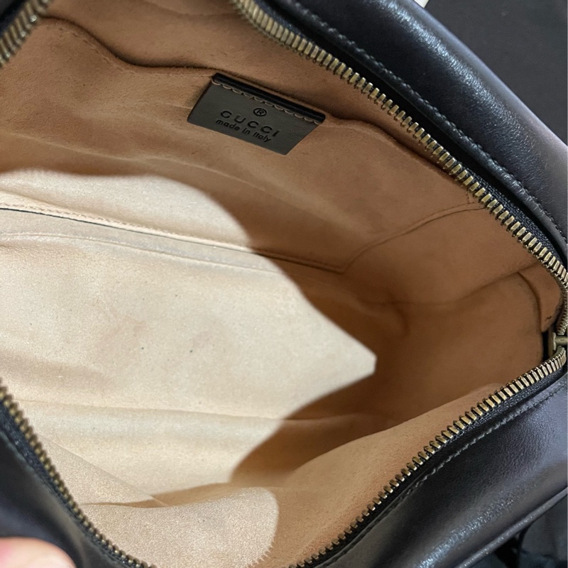 Gucci MARMONT馬夢系列金釦黑相機包-17