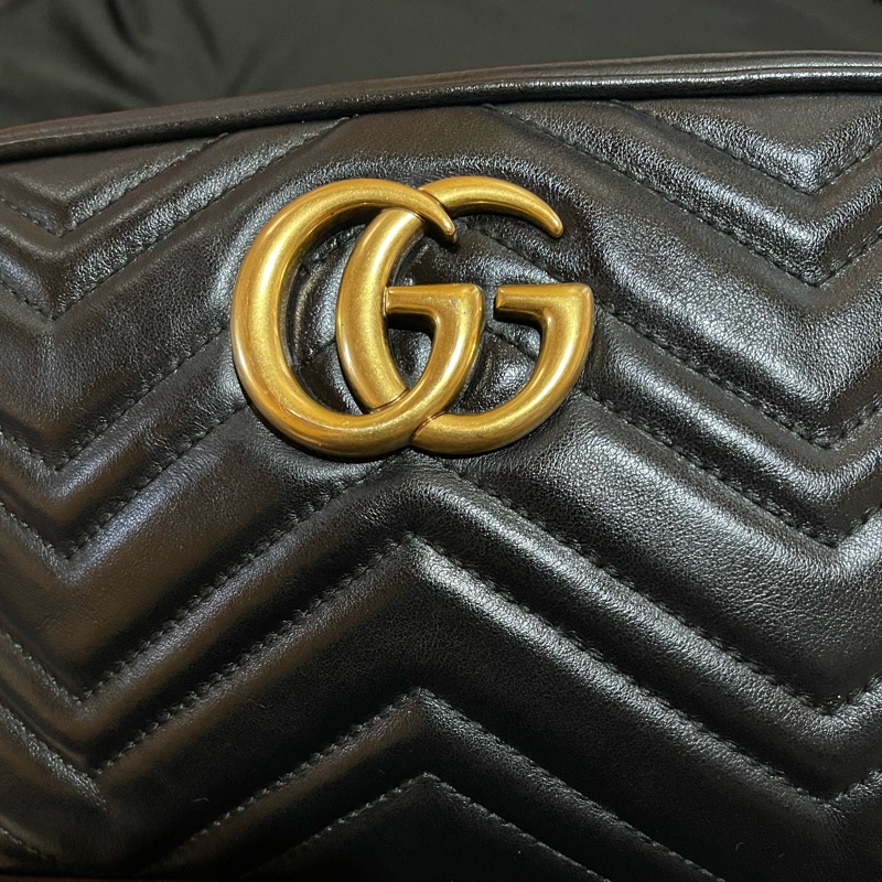 Gucci MARMONT馬夢系列金釦黑相機包-24