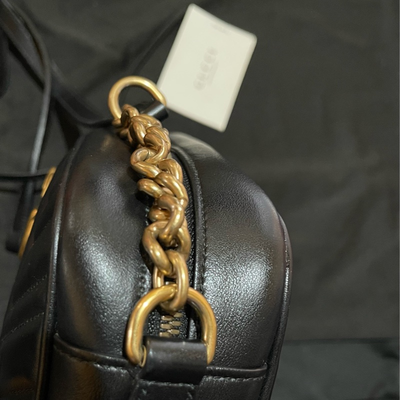 Gucci MARMONT馬夢系列金釦黑相機包-36