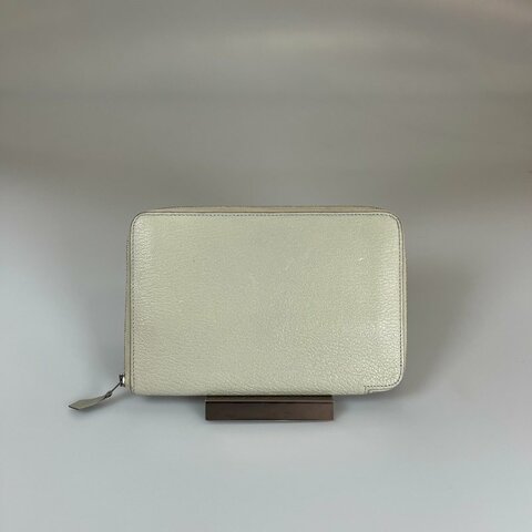 HERMES Y刻 淺灰色對開萬用夾