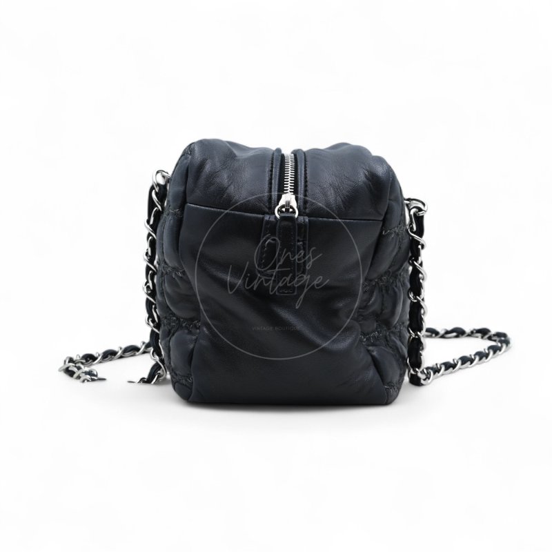 中古 Chanel 香奈兒 方格縫線 粗花呢款 Bubble Bag泡泡包-1