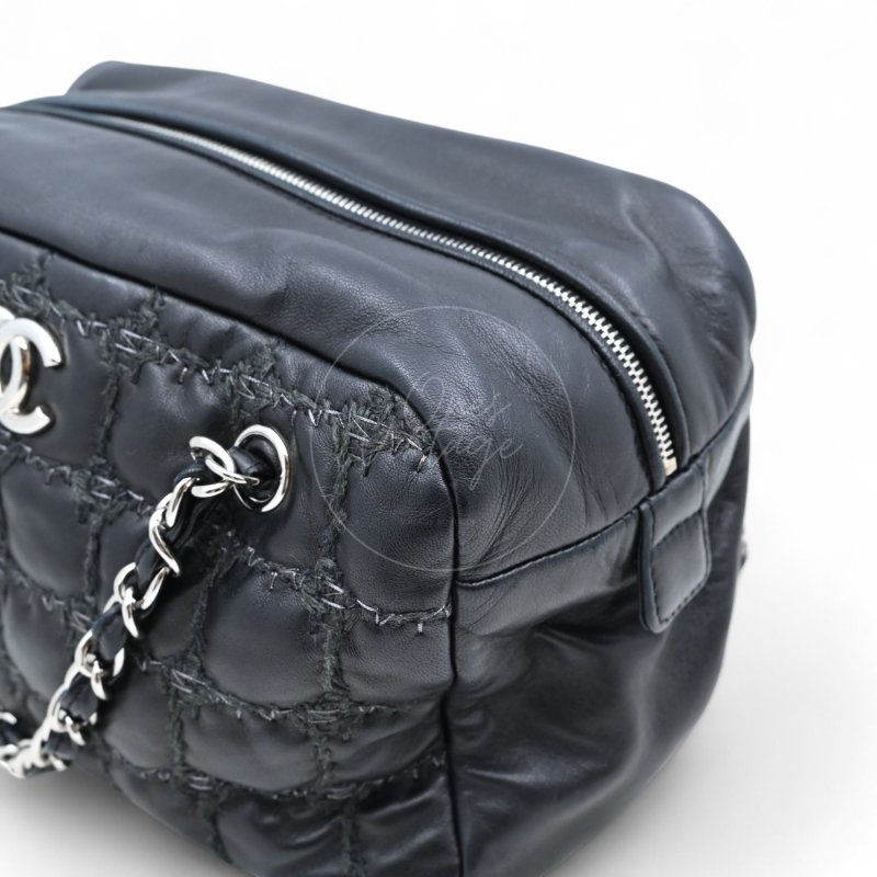 中古 Chanel 香奈兒 方格縫線 粗花呢款 Bubble Bag泡泡包-11