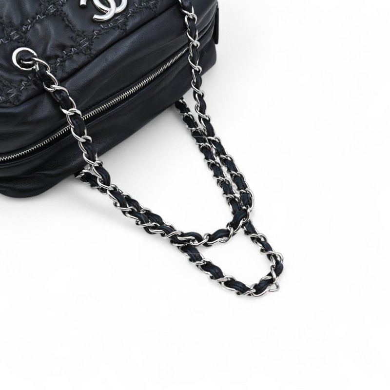 中古 Chanel 香奈兒 方格縫線 粗花呢款 Bubble Bag泡泡包-25