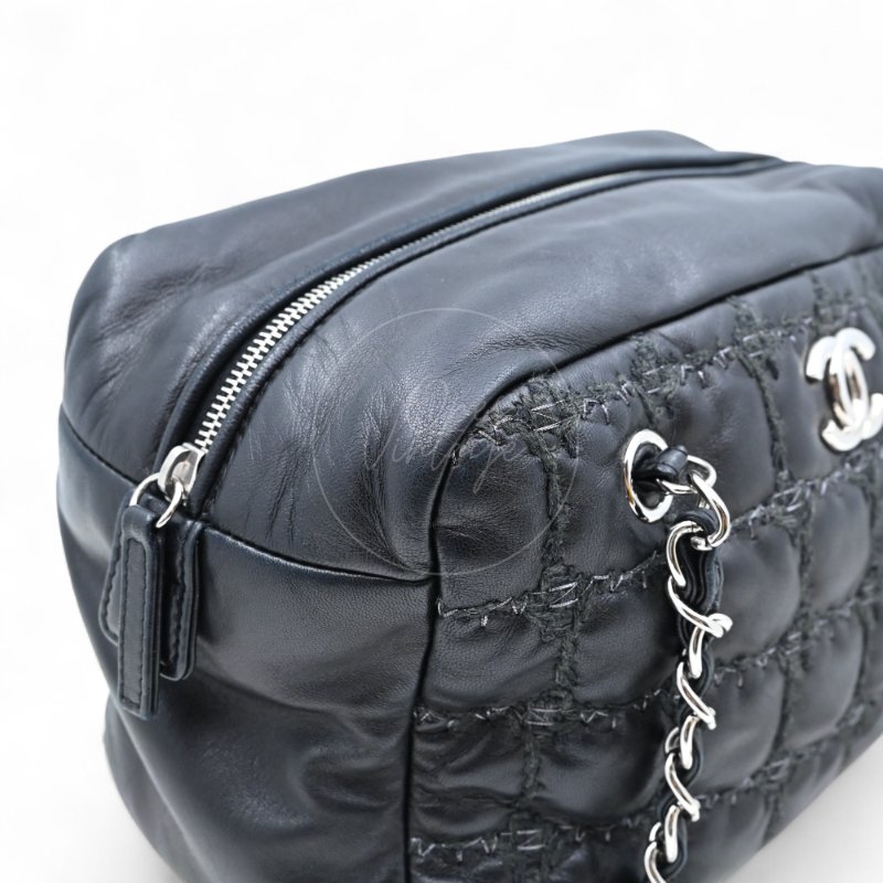 中古 Chanel 香奈兒 方格縫線 粗花呢款 Bubble Bag泡泡包-32