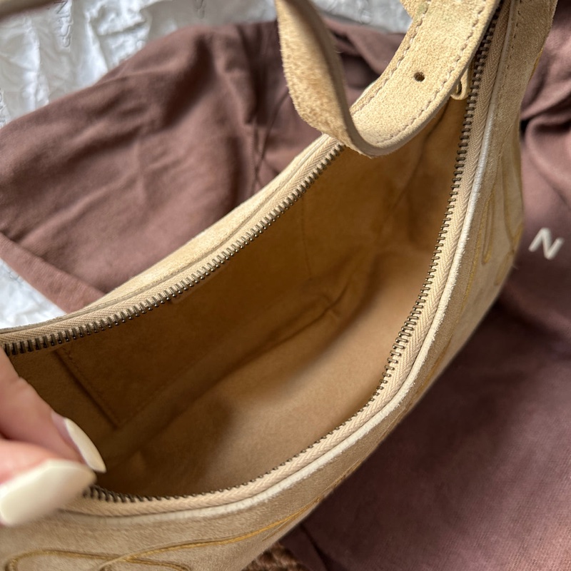 中古包 Celine Vintage 稀有凱旋門圖騰半月hobo包-7