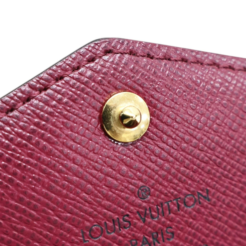 棕色 原花帆布 Sarah 扣式 長夾【LOUIS VUITTON LV 路易威登】 M62234-7