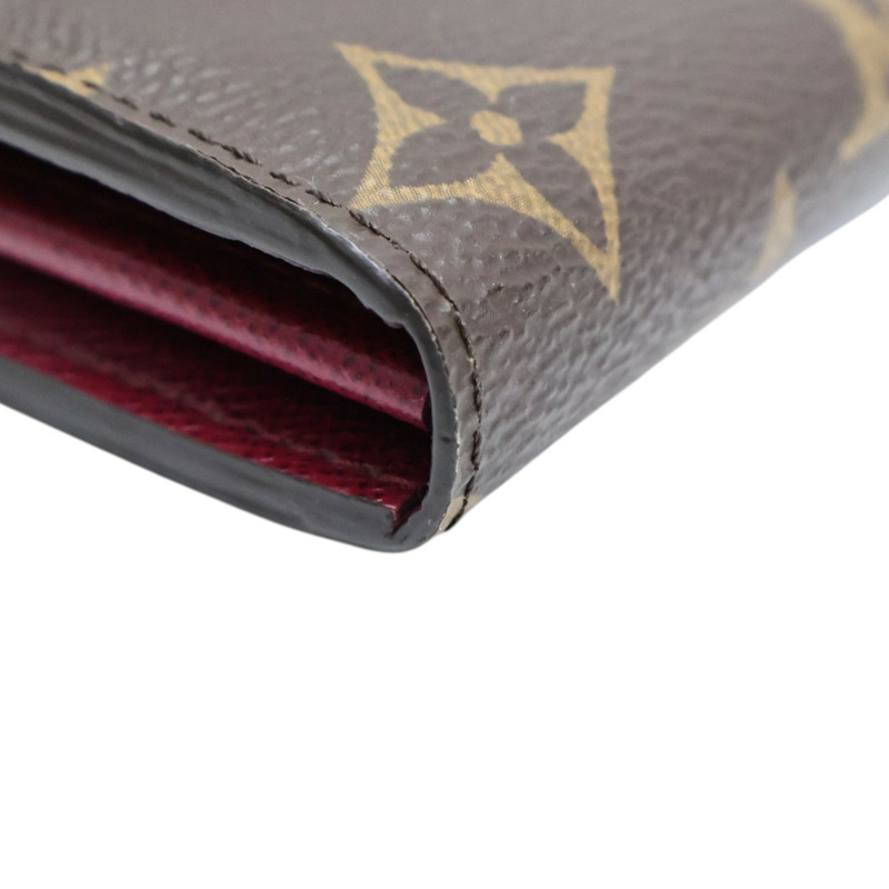 棕色 原花帆布 Sarah 扣式 長夾【LOUIS VUITTON LV 路易威登】 M62234-10