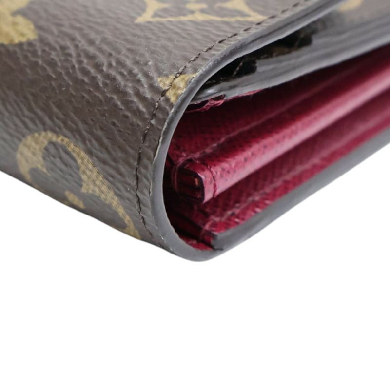 棕色 原花帆布 Sarah 扣式 長夾【LOUIS VUITTON LV 路易威登】 M62234-11