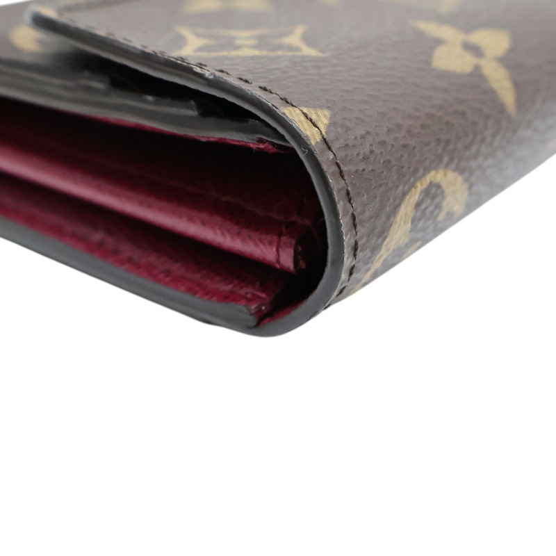 棕色 原花帆布 Sarah 扣式 長夾【LOUIS VUITTON LV 路易威登】 M62234-12