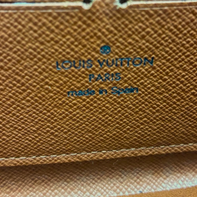 棕色 原花帆布 Zippy 拉鍊長夾【LOUIS VUITTON LV 路易威登】 M60017-3