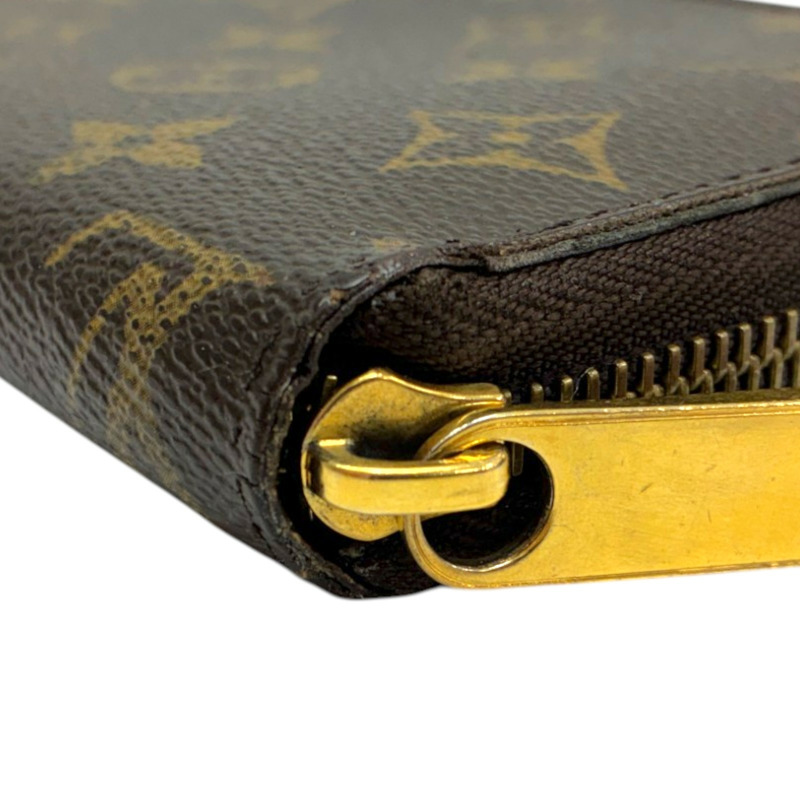 棕色 原花帆布 Zippy 拉鍊長夾【LOUIS VUITTON LV 路易威登】 M60017-5