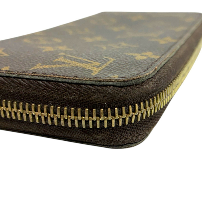 棕色 原花帆布 Zippy 拉鍊長夾【LOUIS VUITTON LV 路易威登】 M60017-6