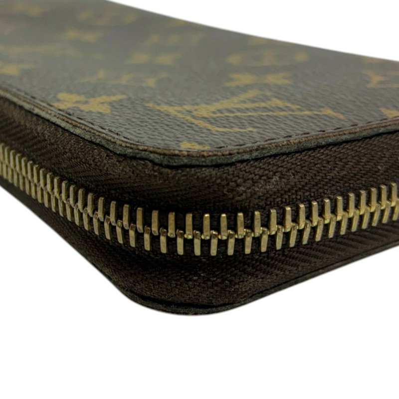 棕色 原花帆布 Zippy 拉鍊長夾【LOUIS VUITTON LV 路易威登】 M60017-7