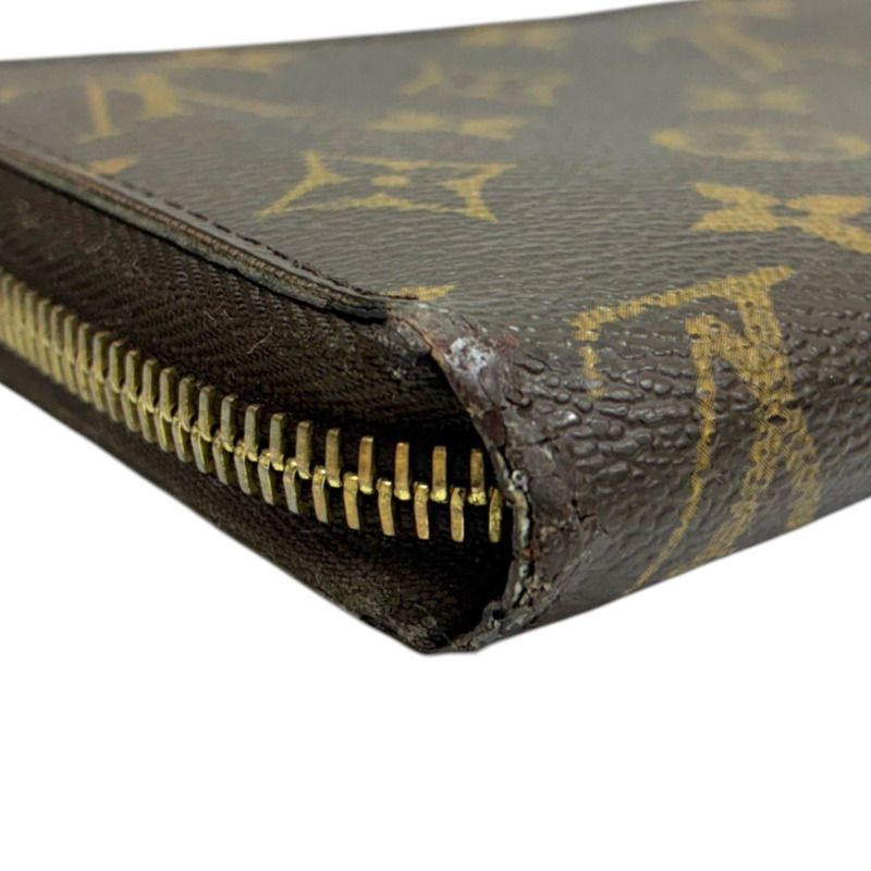 棕色 原花帆布 Zippy 拉鍊長夾【LOUIS VUITTON LV 路易威登】 M60017-8