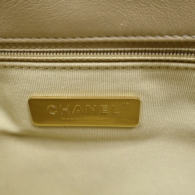 駝色 羊皮 19 Flap Bag 兩用包 金扣【CHANEL 香奈兒】 AS1161-4