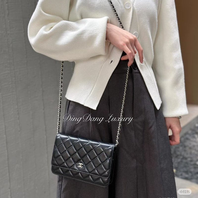 Chanel  WOC 黑銀-1