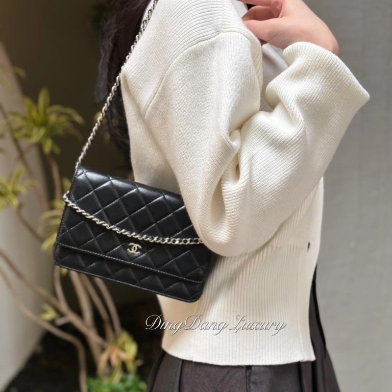 Chanel  WOC 黑銀-3