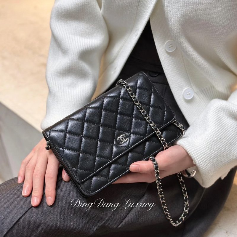 Chanel  WOC 黑銀-7