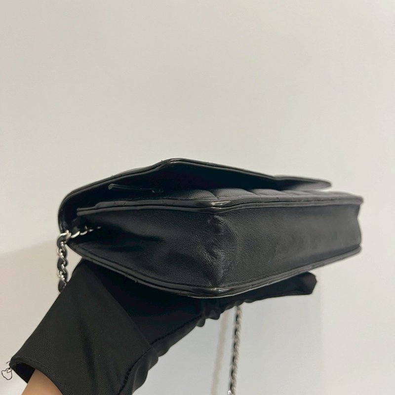 Chanel  WOC 黑銀-9