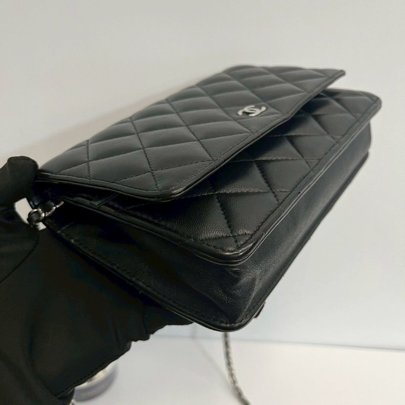 Chanel  WOC 黑銀-11
