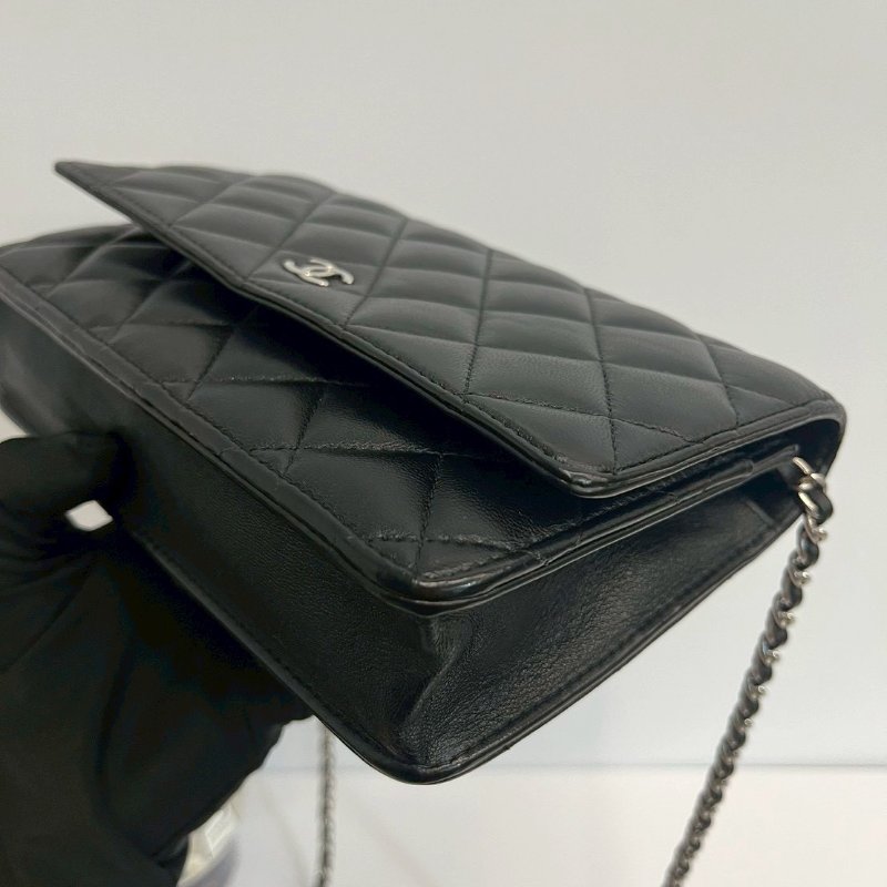 Chanel  WOC 黑銀-12