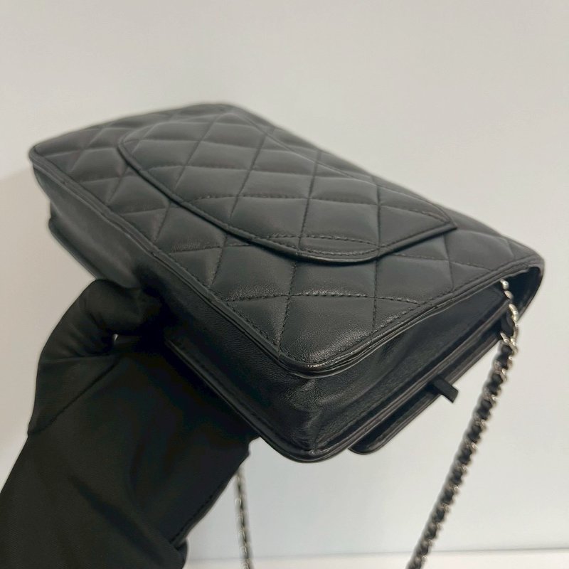 Chanel  WOC 黑銀-14