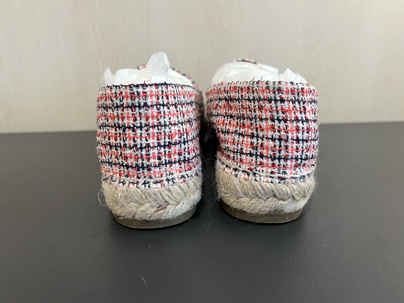 Chanel 格紋漁夫鞋 鉛筆鞋（9.5新）-5
