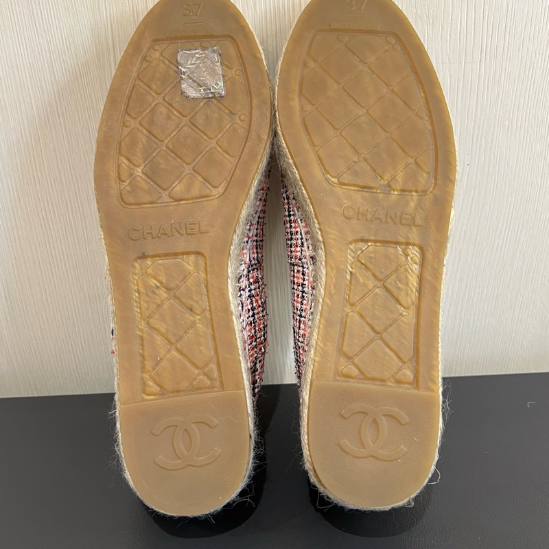Chanel 格紋漁夫鞋 鉛筆鞋（9.5新）-7