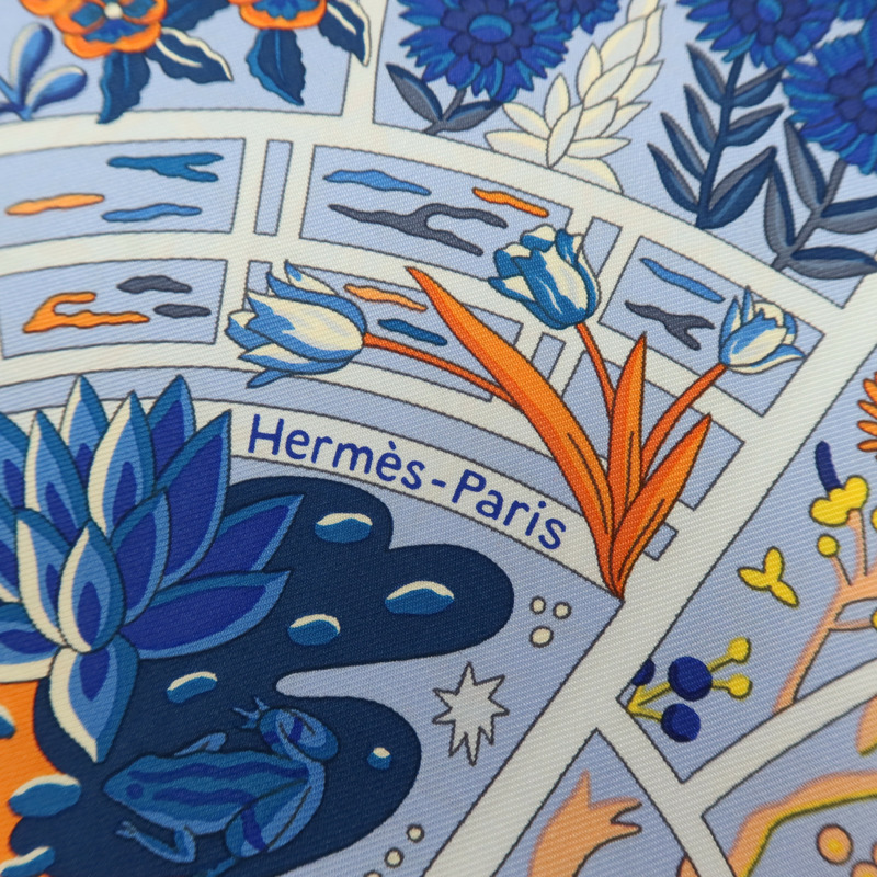 HERMES 絲質Scarf 90x90cm絲巾-5