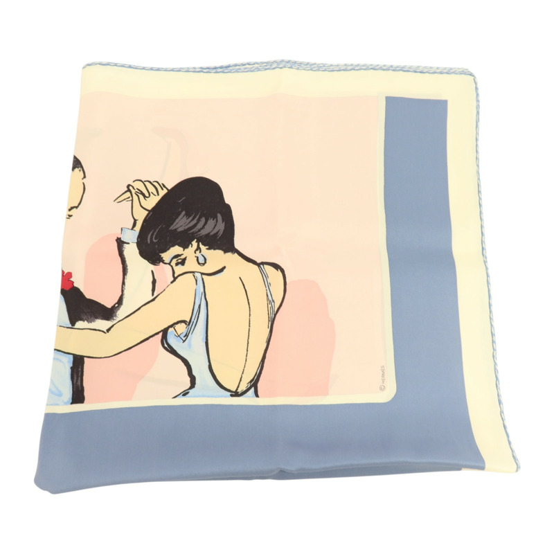 HERMES 絲質Scarf 65x65cm絲巾-1