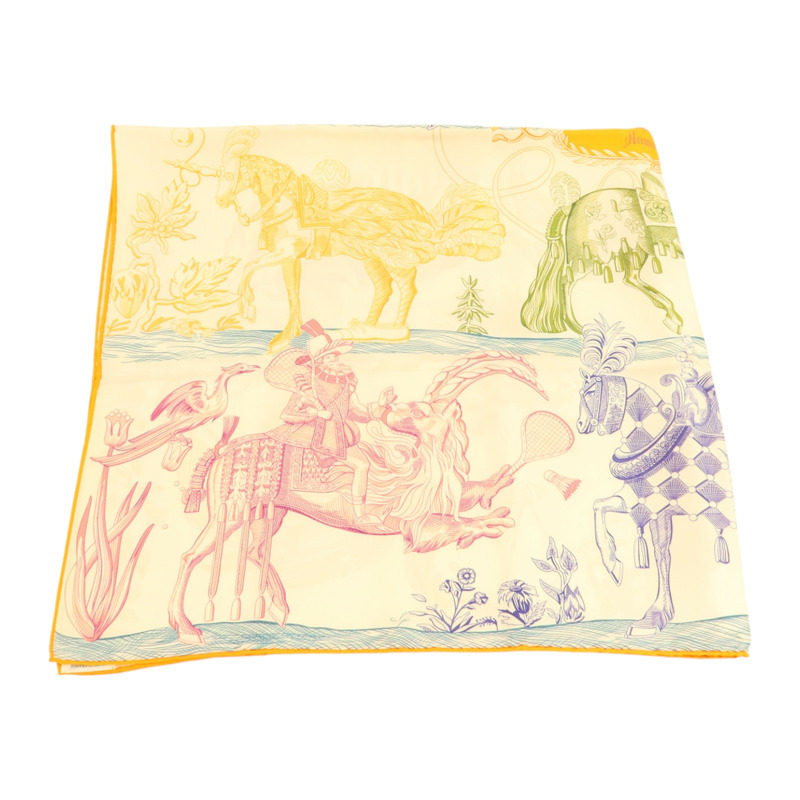 HERMES 絲質Scarf 90x90cm絲巾-1
