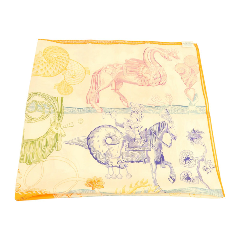 HERMES 絲質Scarf 90x90cm絲巾-4