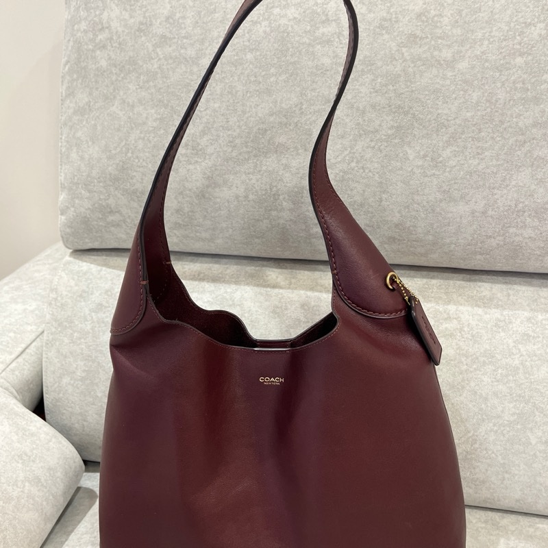 Coach brooklyn 34酒紅色-0