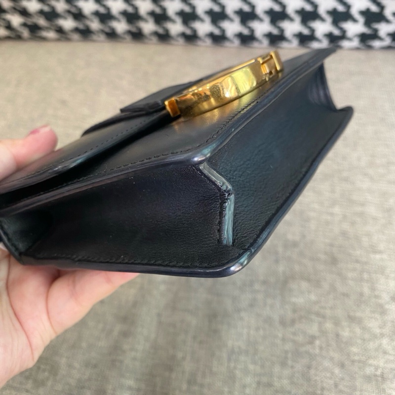 DIOR迪奧黑金迷你Montaigne單肩斜挎包-3